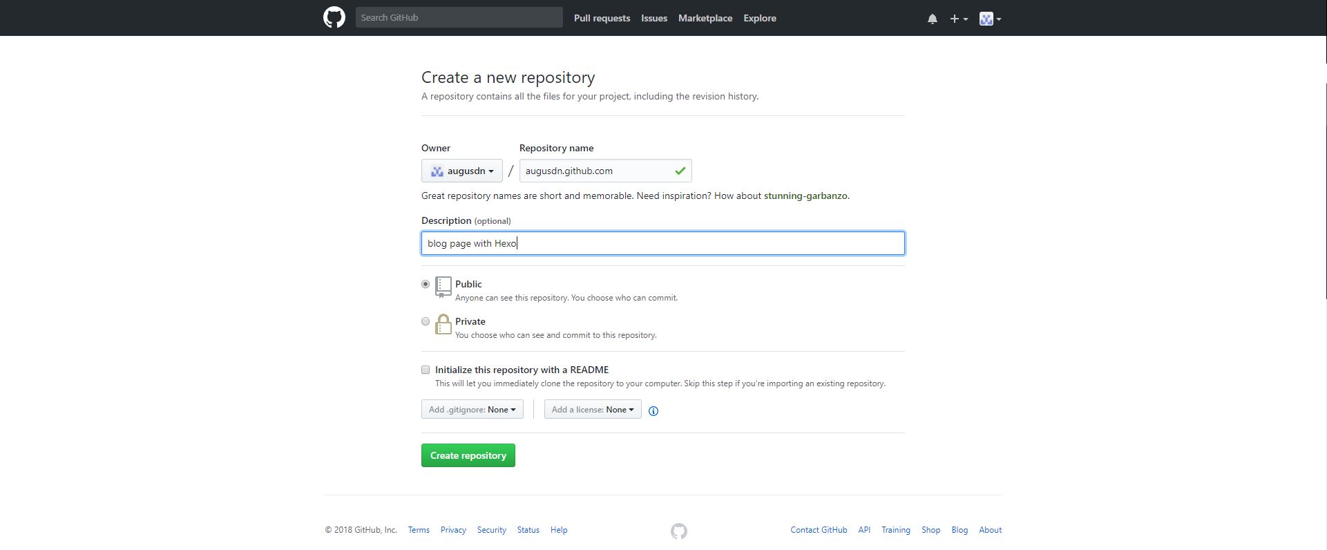 Make new blog with GitHub Page with Hexo | Augusdn